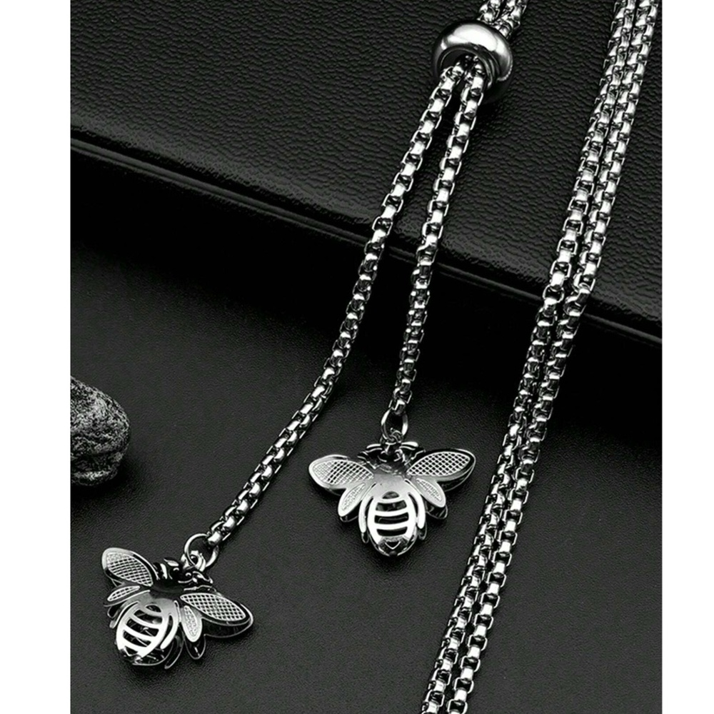 Luxe Stainless Steel Bees Necklace